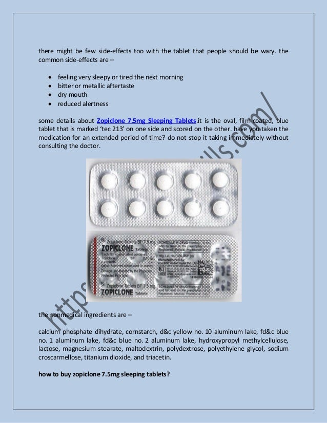 Sleeping tablets online zopiclone