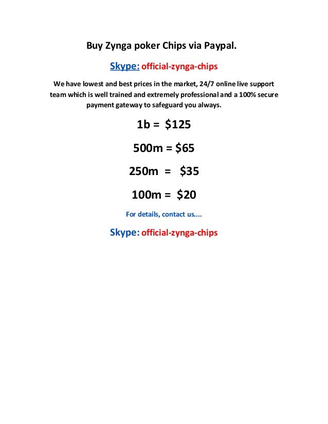 Buy zynga poker chips facebook