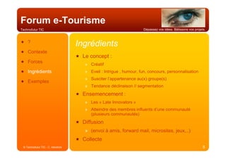 Buzz marketing dans l'e-tourisme - Christophe Hendrick