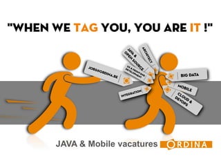 JAVA & Mobile vacatures
"When we TAG you, you are IT !"
 