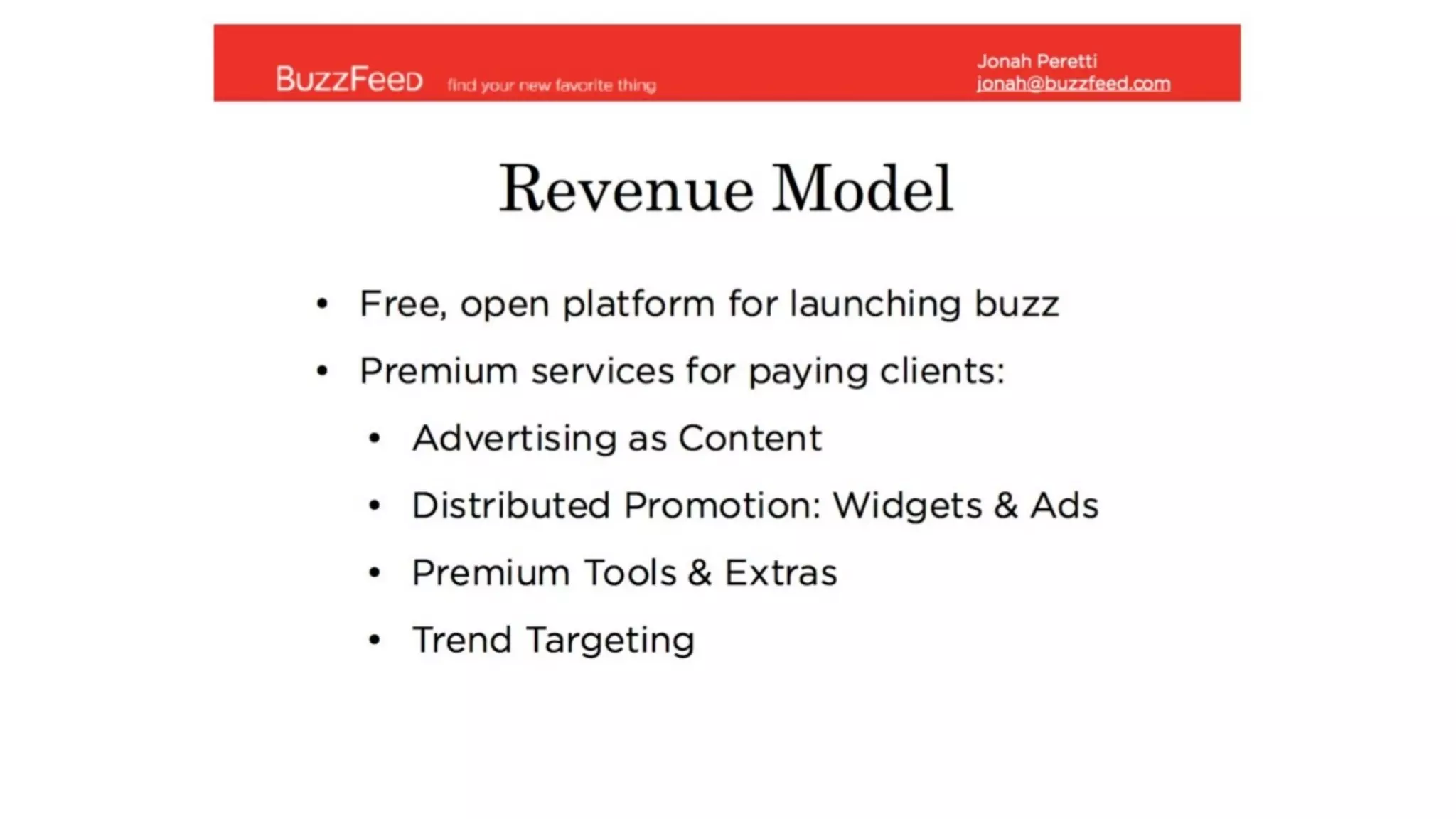 BuzzFeed Pitch Deck