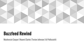 Buzzfeed Rewind
Mackenzie Cooper | Naomi Clarke | Tevion Johnson | AJ Pellicciotti
 