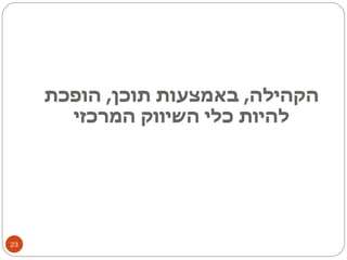 הקהילה ,   באמצעות תוכן ,   הופכת להיות כלי השיווק המרכזי 