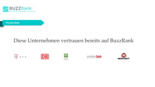 Kundenliste




      Diese Unternehmen vertrauen bereits auf BuzzRank
 