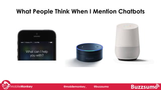 #learningWithI
What People Think When I Mention Chatbots
@mobilemonkey_ @buzzsumo
 