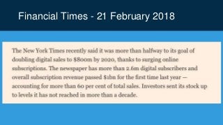 Financial Times - 21 February 2018
 