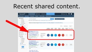 Recent shared content.
 