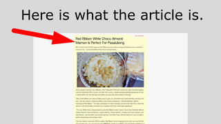 Here is what the article is.
 