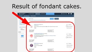 Result of fondant cakes.
 