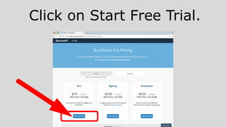 Click on Start Free Trial.
 