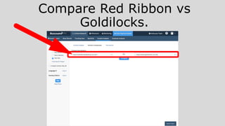 Compare Red Ribbon vs
Goldilocks.
 