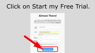Click on Start my Free Trial.
 