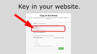 Key in your website.
 