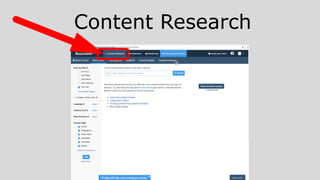 Content Research
 