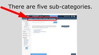 There are five sub-categories.
 