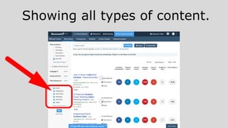 Showing all types of content.
 