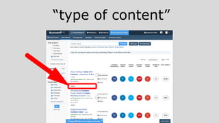 “type of content”
 