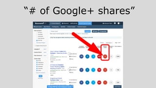 “# of Google+ shares”
 
