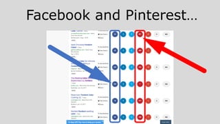 Facebook and Pinterest…
 