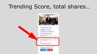Trending Score, total shares…
 