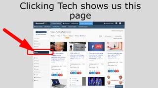 Clicking Tech shows us this
page
 