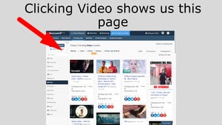 Clicking Video shows us this
page
 