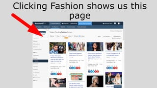 Clicking Fashion shows us this
page
 