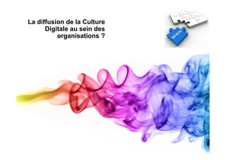 La diffusion de la Culture
      Digitale au sein des
          organisations ?
 