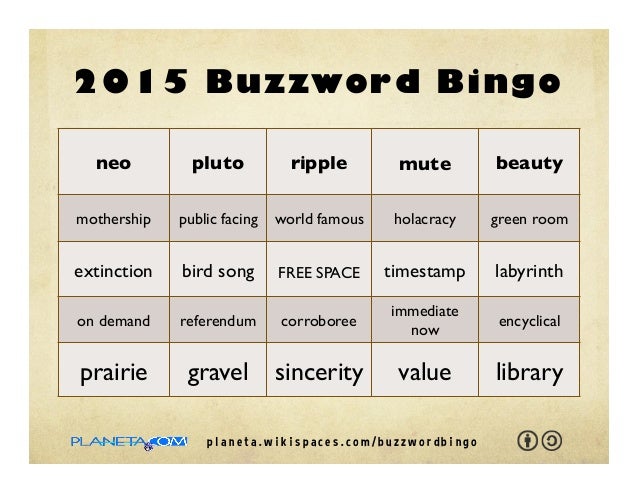 buzzword bingo 2015 buzz word bingo