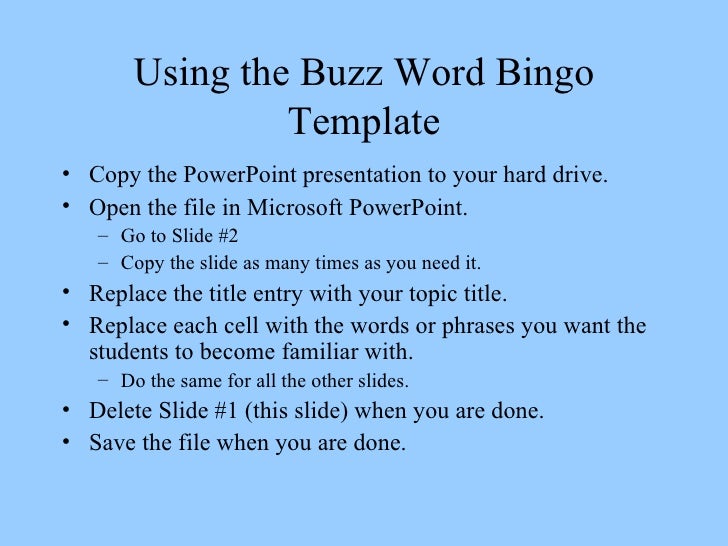 bingo powerpoint template