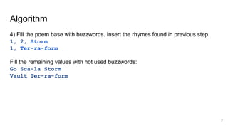 Buzzword poem generator in Python | PPT