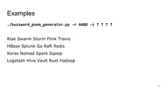 Buzzword poem generator in Python | PPT