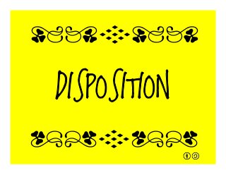 DISPOSITION
qrFqr!
qrFqr!
 