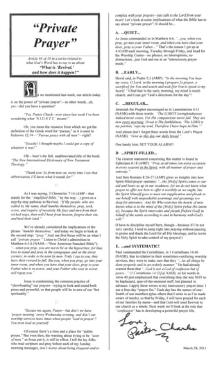 mentioned last our article
last been
the resource from which we the
for ......."...,,"Q
Testament
time that
JmlJhc:aWcms ofthe
tfu;~mJiel,'es, " and we to look at
And our fIrst focus will be on what
Jesus cOildemnmg the common of
nnLVerS--IrV1nIQ to look and sound both
be in awe ofour "hot
A.
B....EARLY...
Jeremiah the 1JI..",nh,o.f- el[lCCmnlged us in Lamentations 6:1
"The
One SET YOUR ALARM!
D ....SPIRIT-FILLED...
E. mand
Paulconrrnandedthe
March 28,
 