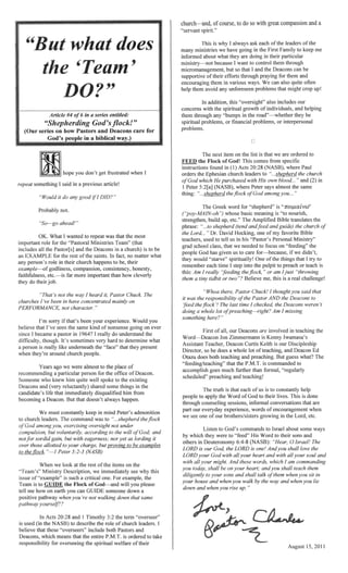 ,
series on bow Pastors and Deacons care for
peoplle in a bUtlU4eal
you don't frustrated
was that the
"Pastoral Ministries Tearn"
and the Deacons in a is to be
This is
many ministries
informed about
to so
because I want them ttifiou{)rh
mlCr{]~m,magelne]:1t, but so that I and the Deacons can be
oftheir efforts for them and
enC::Ollra:f!il1lf! them various ways. We can also often
any unforeseen n ..I"'.hh:........ '"
on is we are ordered
God! This comes from ......."',,,...-.,,
a
 