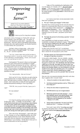 Baptist Visitor, 2011