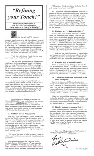 Baptist Visitor, 2011