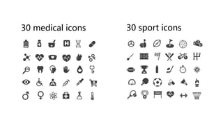30 medical icons 30 sport icons
 