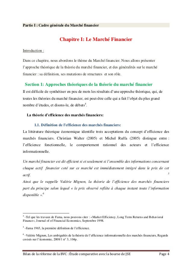 Bilan De La Reforme De La Bourse Des Valeurs De Casablanca