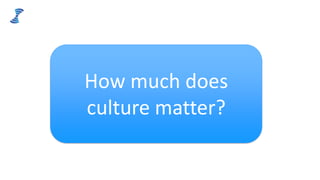 How much does
culture matter?
 