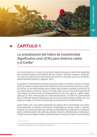 Conectividad rural en América Latina y el Caribe. Estado de situación y acciones para la digitalización y desarrollo sostenible