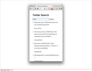 Wednesday, March 7, 12
 