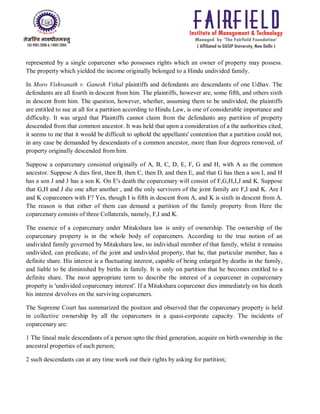 Coparceners Family | PDF
