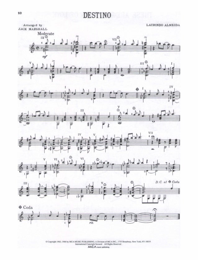 bossa nova arreglos laurindo almeida sheet music