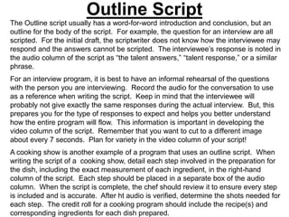 Draft Tv Interview Script broadcast scripts.ppt