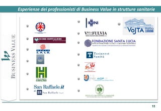 Esperienze dei professionisti di Business Value in strutture sanitarie




                                                                    11
 