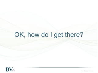 OK, how do I get there?

18 | Battery Ventures

 