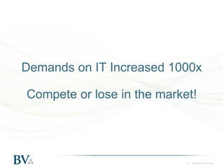 Demands on IT Increased 1000x
Compete or lose in the market!

6 | Battery Ventures

 