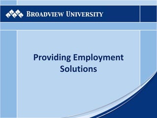 Providing Employment Solutions 