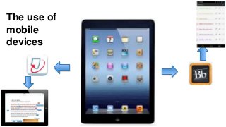 The use of
mobile
devices
 